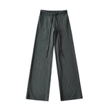 Hooded Yoga Zipper Coat Women 2026 Spring And Autumn New Solid Dress + Rope Straight Trousers Set