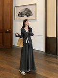 Early And Early Autumn Atmosphere Wearing A Set Of High-End Knitted Dress Women's Set 2026 New Long Dress