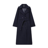 BSK&TRAF Women's Clothing Fall 2025 Classic British Hair This Double Buckle Wind Coat Coat