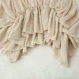 New Slim Thin Bat Sleeves Folded Top
