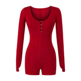 Hottie Tight Long Sleeve Conjoined Shorts Lady Wears Autumn New Spice Girls One-In-One