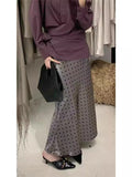 2025 Spring Tuffed Denate Acetic Fishtail Skirt Half-Dress Fashion Tight Waist High Waist Long Skirt Slim Slim