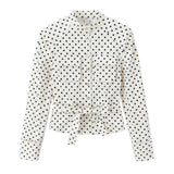 Spring New Wave Dot Shirt Jacket 2010708 Capri Pants 6929406