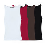 BSK&TRAF Women's Clothing 2026 Summer New Simple Fashion Set Up Sleeveless T-Shirt 2335177