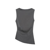 BSK&TRAF Women's Clothing 2025 Summer 2025 New Multi-Colored Folded Asymmetric Collar Collar Blouse 4424311