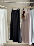 2026 Spring Tall Acetic Acid Luster Faucinated Fishtail Half Skirt Woman High Waist Hanging Feeling A Word The Hips Thin Dress