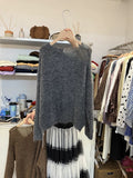 French Half-Empty Sweater Female Korean Version Design Sense Lazy Relaxed Long-Sleeved Knitted Shirt 2026