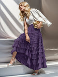 2025 Summer Explosion Fashion Mesh Cake Half-Dressed Dress Woman