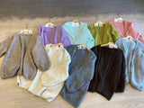Korean Candy Color Lazy Lantern Knitted Sweater Coat Women's Autumn And Winter New Loose Soft Open-Door Sweater Top