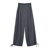 BSK&TRAF Women's Summer 2026 New Overlapping Decoration Can Be Adjusted Down Hissted Shirts