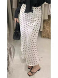 2025 Spring Tuffed Denate Acetic Fishtail Skirt Half-Dress Fashion Tight Waist High Waist Long Skirt Slim Slim
