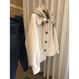 This Year's Popular Explosion Hooded Hair, The Coat Of Women's Autumn And Winter Large-Size Fat Mm Thin And Fake Two Short Outer Tops
