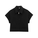 Summer New Women's Collar Short-Sleeved Short Coat Straight Trousers 8491053 8491054