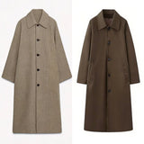 BSK&TRAF Women's Clothing Spring 2026 New Commuter Fashion Collar Double-Sided Wear Wind Coat 3811247
