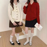Blossoms With Round Collar Knitted Sweater Spring And Autumn Women's Casual Knitted Knitted Jersey Long Sleeve Tide