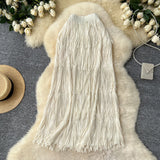 Rassel Dress Women 2025 Spring And Summer New Tight Waist-Up Thin A-Shaped Skirt In The Long High-Waist Cake Skirt