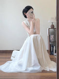 Rich Thousand Gold Wind Lace Vest Dress Girls Day Dress High-End Temperament Waist Net Yarn Dress