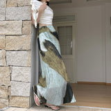 Vintage Tie-Dye Fishtail Skirt Half-Dress Girl Summer 2026 New Slimy-Skinny A-Word Ass Long Skirt
