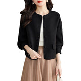 2025 French Small Fragrant Coat Women's Spring And Autumn New Casual Lady Temperament Casual Set Short Top