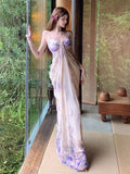 Sexy Holiday Style Purple Raging Dress Woman Beautiful More Than A Piece Of Repair Net Yarn Dress