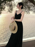 Red Bare Back Slings Breast Cushion Dress Female Sanya Temperament Wears Sexy Seaside Resort Beach Skirt High Sense