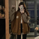 Ins Trendy Baseball Jacket Girl Spring And Autumn Dress 2026 New Vintage Student Loose Jacket Jacket