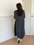 French Languid Knitting Two Sets Of Female Long Over Knee Sweater Slings With Dress Set