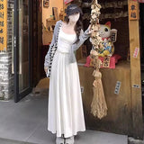 French Gentle Gray Knitted Cardigan Women Autumn New Small Man Wearing A Three-Piece Dress