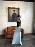 Seaside Net Dress Small Blue Dress Girl Summer Hot Girl Fishtail Skirt Temperament Ass Skirt Skirt