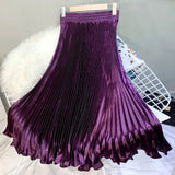 Long Skirt Reflective Bright-Colored Faucian Faere Half-Dress Woman High-Waisted Long Dance Skirt Umbrella