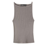 BSK&TRAF Women's Spring 2026 New Fashion Spice Girls Wash Ruffleless Sleeveless T-Shirt 3253300