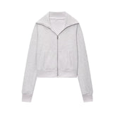 Clip Long Sleeve Zipper Gripping Jacket 4174816 High-Waisted Elastic Trousers 4174817 Set