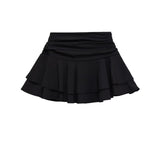 BSK&TRAF Women's Clothing 2025 New Fashion Lotus Side Mid-Rise Skirt 4764500