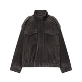 New Suede With Loose Leather Coat In Autumn 4341770