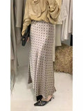 2025 Spring Tuffed Denate Acetic Fishtail Skirt Half-Dress Fashion Tight Waist High Waist Long Skirt Slim Slim