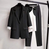 2025 New Spring And Autumn Leisure Suit Suit Small Fragrant Wind Three Sets Of Loose Suit Collar
