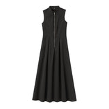 Spring New Dress Round Neckless Waistt Commuting Temperament 2902586