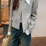Small Fragrant Breeze Jacket Spring And Autumn POLO Collar 2025 New Short Coat Short Temperament Coarse Flowers On The Top