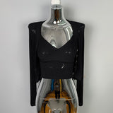 Two Sets Of V-Neck Sling Vest + Knitted Top Dress Girl Short Thin Body