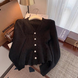 French High-End Temperament V-Neck Sweater Female Spring 2025 Niche Design Fashion Fishtail Skirt Knitting Shirt
