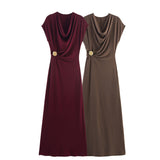 Autumn New Folded Temperament Dress 1165461