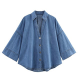 BSK&TRAF Women's Summer 2025 New Denim Shirt 1879026+ High-Rise Jeans 1879026