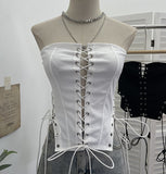 Slippery Strap Bra Strap With Anti-Slip Strip Micro-Waist With Short Top 8137