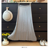French Famous Style Temperament Lustrous Half-Dress Woman Summer 2026 High-Waist Hanging Lighten Thin A Skirt