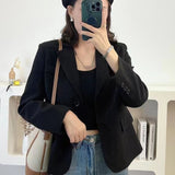 Spring And Autumn New Blazer Women's High-End Texture Dress Small Suit Japanese And Korean Casual Solid Color Suit Top
