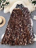 Vintage Leopard Print 100 Rheow Skirt 2026 New Wave Hem Long Skirts Long Skirts