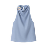 Spring New Accessories Hanging Neck Fashion Top 8919911