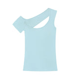 Pure Lustful Windy U-Necked Short-Sleeved T-Shirt Girl 2026 Summer Elastic Repair With Chest Cushions Thin Waist Green Top