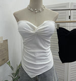 À±bab Kinesi Cross Design Knitted Bra Strap Bra Elastic Short Sleeveless Top 9320