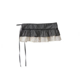 Vintage College Style Black Lattice Embroidered Lace Lace Spliced A Piece Of Meat Cover Skirt Female Fart Curtain